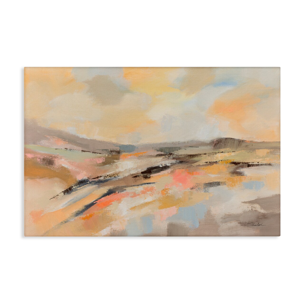 Stupell Industries Sunlit Riverside Warm Tones Canvas, design by Silvia Vassileva